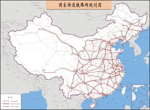 2035年高铁规划图高清图片